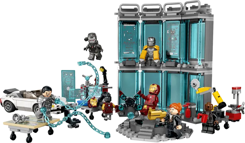 the LEGO Iron Man Armoury