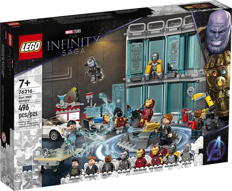 the LEGO Iron Man Armoury