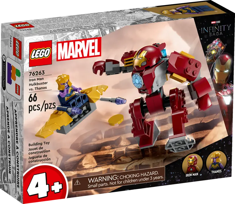 the LEGO Iron Man Hulkbuster vs. Thanos