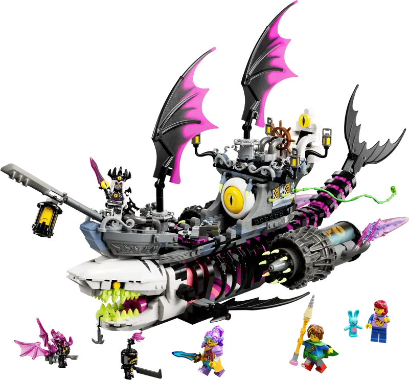 the LEGO Monkie Kid Nightmare Shark Ship