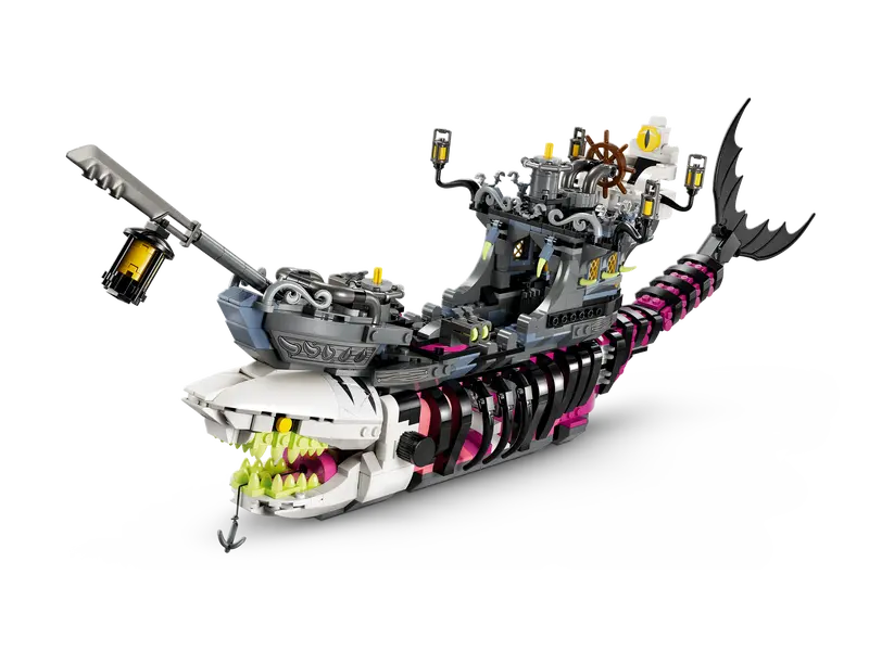 the LEGO Monkie Kid Nightmare Shark Ship